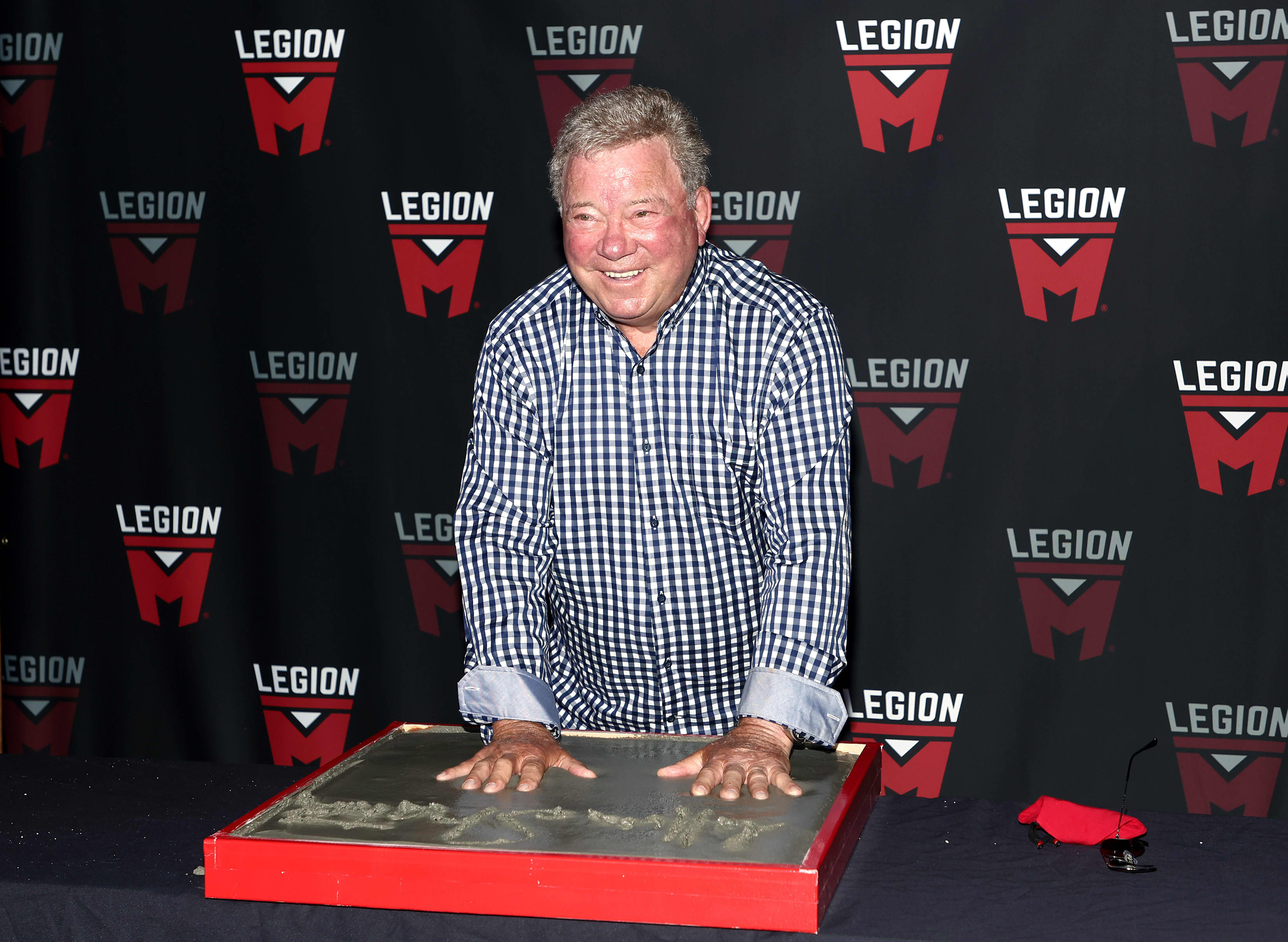 William Shatner attends the William Shatner handprint ceremony hosted by Legion M during 2022 Comic-Con International: San Diego at Theatre Box on July 21, 2022 in San Diego, California.