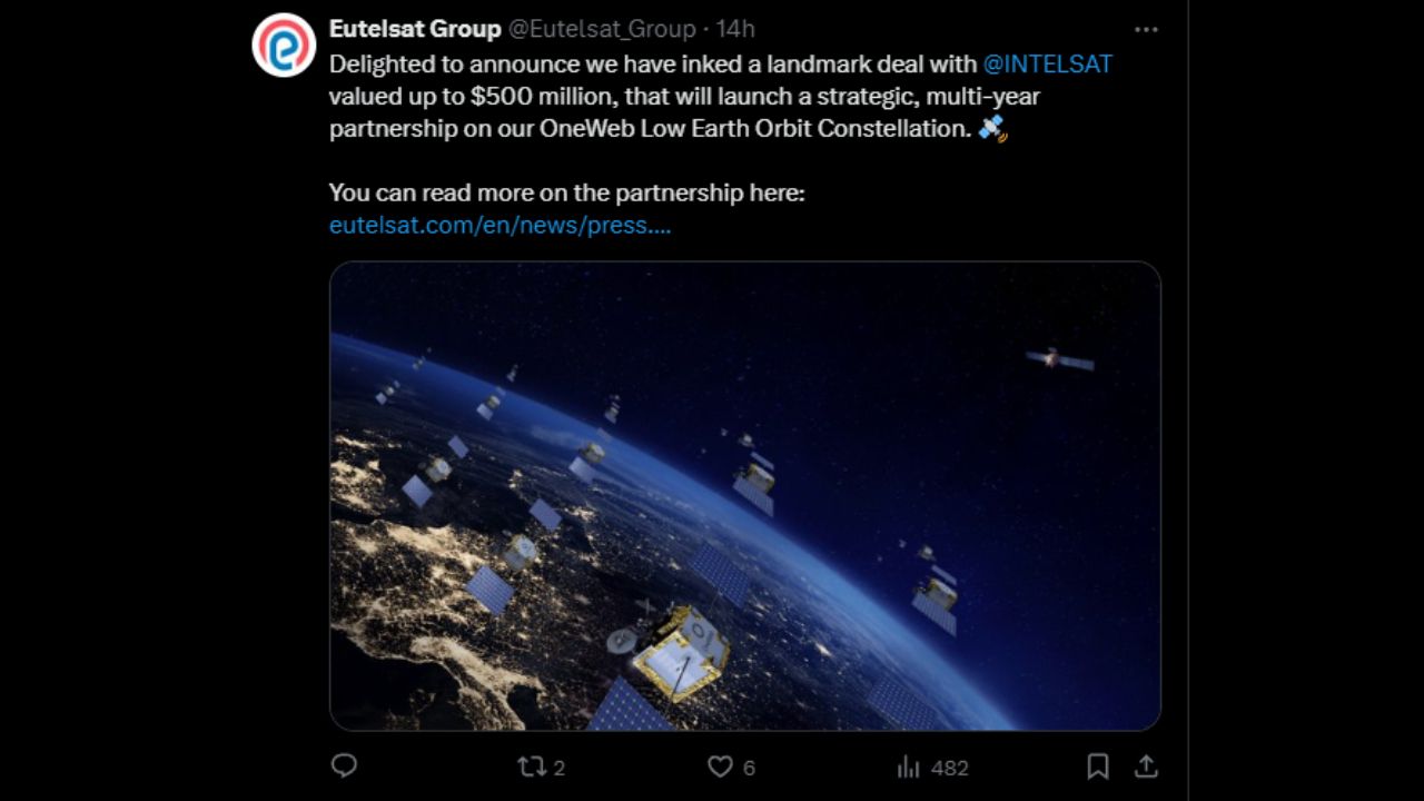 Eutelsat Enters $500 Million Partnership Deal with Intelsat for Satellite Services