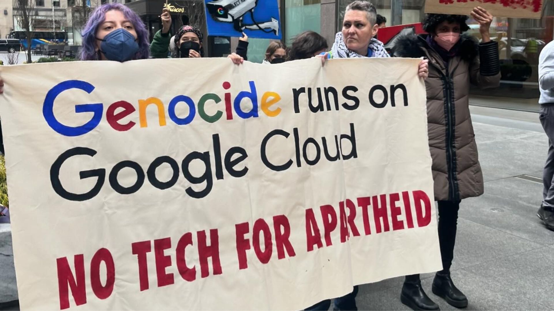 Google fires employee after a pro Palestine protest at the event