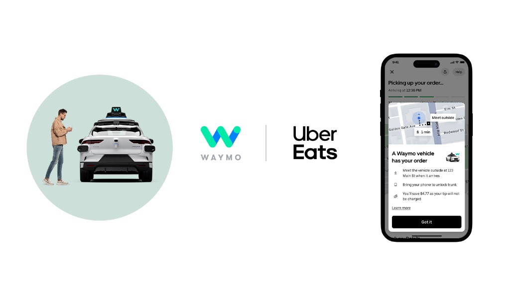For the First Time, Waymo's Self-Driving Cars Deliver Uber Eats Orders