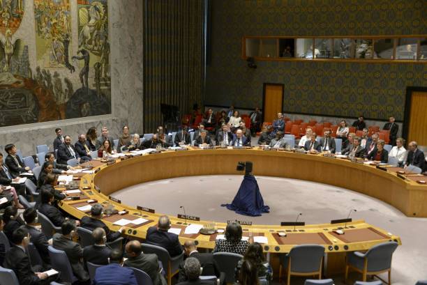 U.N. Security Council meeting is held at the U.N. headquarters in New York on April 24, 2024.