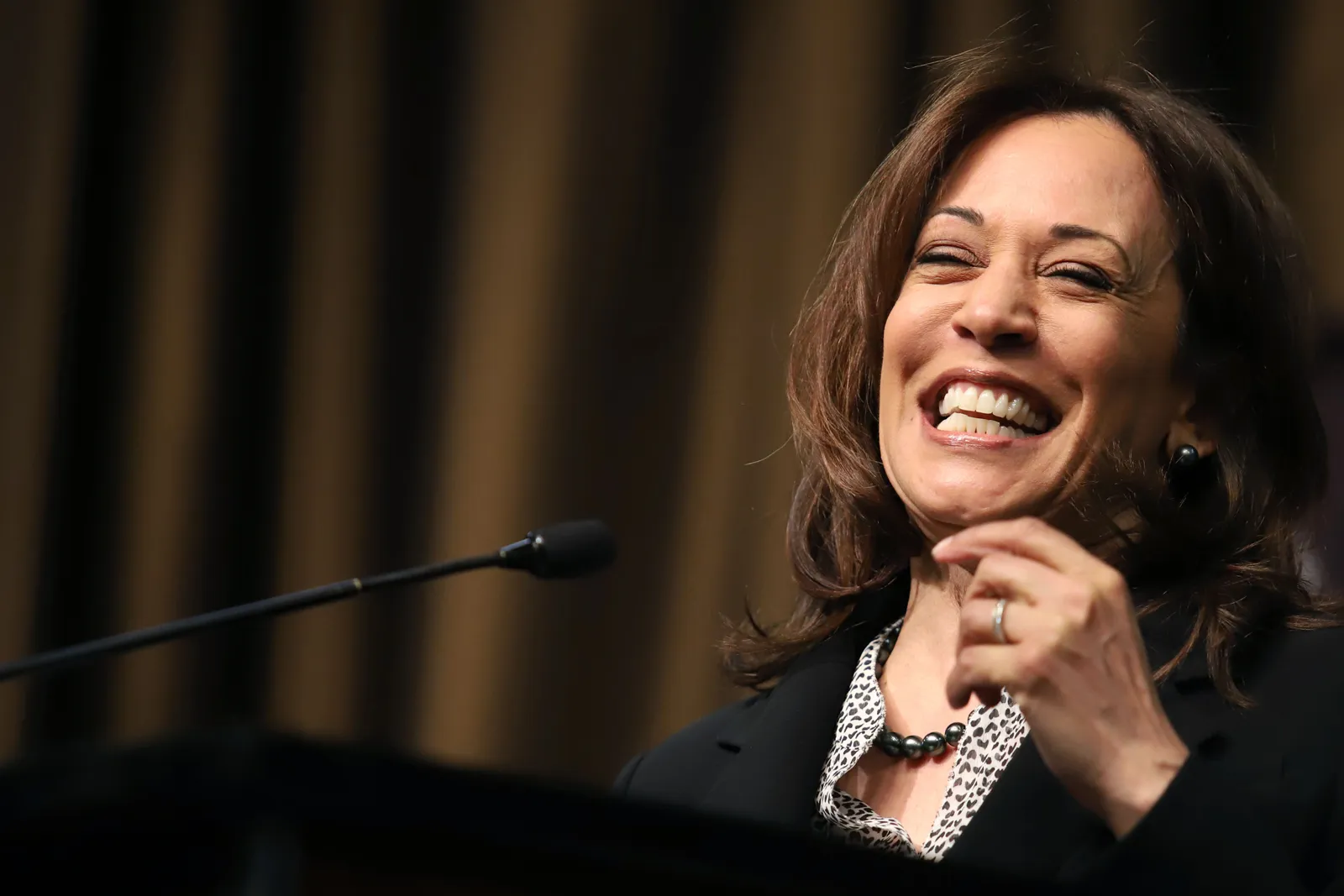 Harris Pushes Back on Critics of Her Laughter