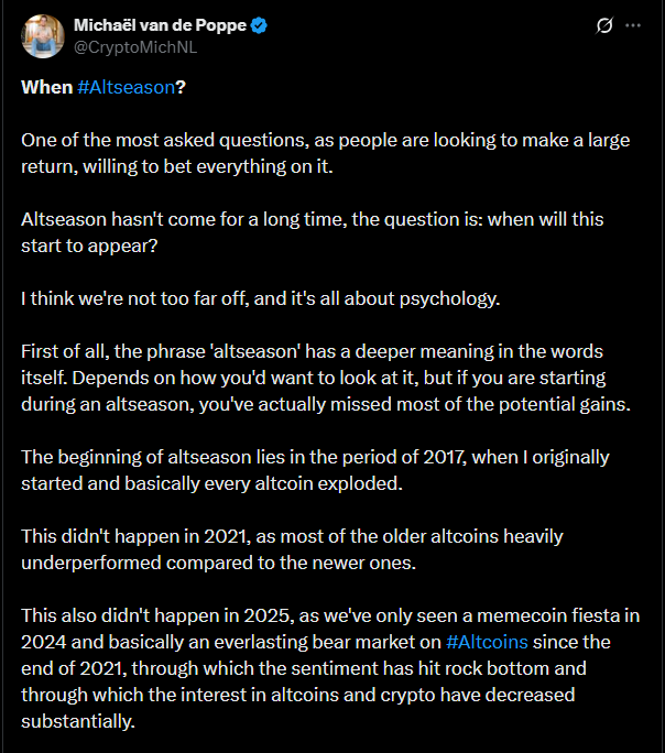 A few months for the altcoins to shine