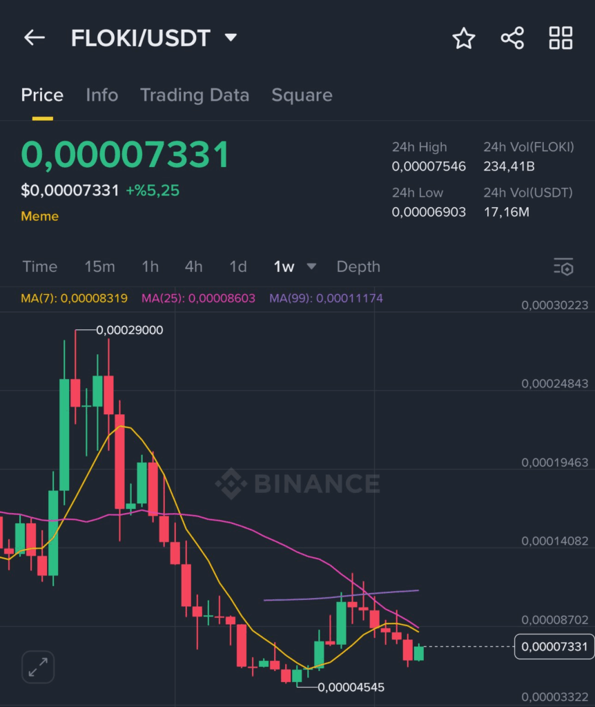 Floki Crypto Chart