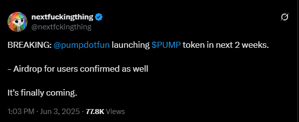 Incoming airdrop for users
