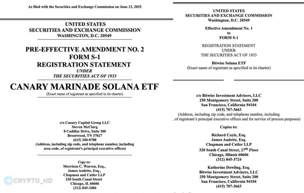 Solana ETF updates