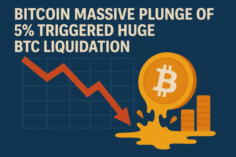 Bitcoin Massive Plunge Of 5% Triggered Huge BTC Liquidation